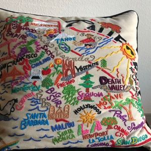 Unique CATSTUDIO “California “ embroidered pillow